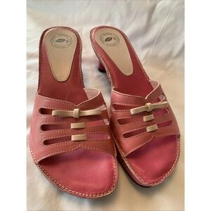 Nurture Two Tone Pink Slip Ons Low Heel 7M Comfort Upper